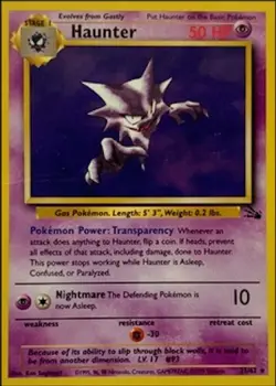 Pokemon TCG Haunter Fossil 21 Regular Unlimited Rare - Image 1