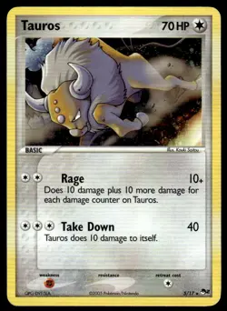 Pokemon TCG POP Series 2 #005/017 Tauros Holo MP - Image 1