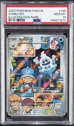 2023 POKEMON PAR EN-PARADOX RIFT ILLUSTRATION RARE #190 VANILLISH PSA 10 - Image 1