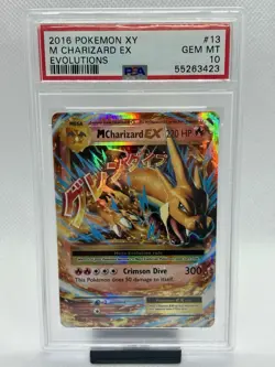 2016 Pokemon XY M Charizard EX EVOLUTIONS 13 GEM MT PSA 10 - Image 1