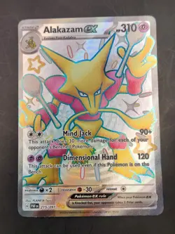 Alakazam ex 215/091 Sv: Paldean Fates Holo Shiny Ultra Rare Pokemon TCG - Image 1