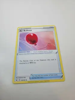 Pokemon TCG Air Balloon Sword & Shield Base Set 156/202 Regular Uncommon - Image 1