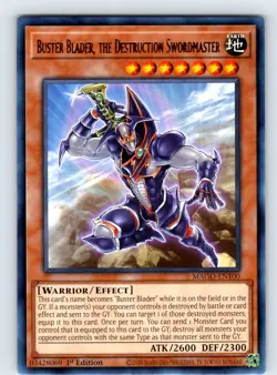 Buster Blader, the Destruction Swordmaster Rare 1st Edition MAGO-EN100 LP - Image 1