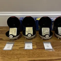 Pokemon 23k Burger King Gold Plated Trading Card Set Blue Box Lot Of 6 - Image 4