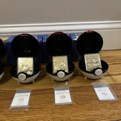 Pokemon 23k Burger King Gold Plated Trading Card Set Blue Box Lot Of 6 - Image 5
