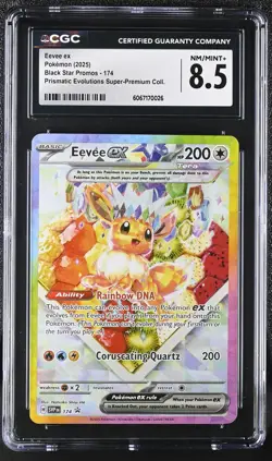 CGC 8.5 Eevee Ex SVP 174 SPC Prismatic Evolutions Premium Pokemon Card - Image 1