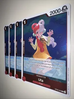 OP09-002 Uta One Piece Card Game x4 Playset EMPERORS IN THE NEW WORLD Red Shanks - Image 3