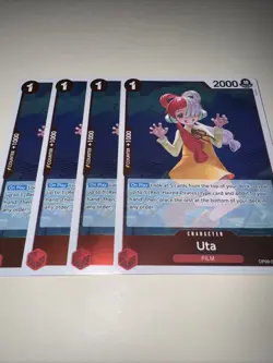 OP09-002 Uta One Piece Card Game x4 Playset EMPERORS IN THE NEW WORLD Red Shanks - Image 4