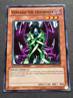 Versago the Destroyer Limited Edition GLD4-EN006 Yu-Gi-Oh trading card. - Image 2