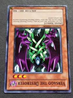 Versago the Destroyer Limited Edition GLD4-EN006 Yu-Gi-Oh trading card. - Image 3