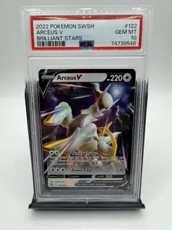 Pokemon Arceus v Brilliant Stars Sword & Shield Ultra Rare Card 122/172 PSA 10 - Image 1