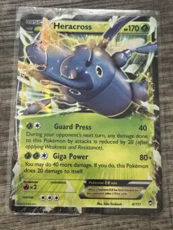 MP Heracross EX 4/111 XY Furious Fists Holo Ultra Rare Pokemon card English - Image 1
