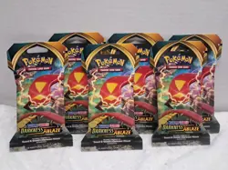 6 Packs Pokemon Sword & Shield Darkness Ablaze Booster Pack Cards New. T45 820650807138 - Image 1