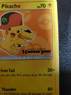 Pokemon Pikachu TCG Ash's Pikachu SM110 Promo Card Sun & Moon Rare Lp - Image 3