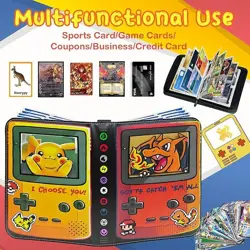 Card Binder Pokemon Cards Binder Holder Fits 400 Cards w/ 50 Removable Sleeves - Image 3