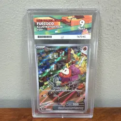 ACE 9 Mint Fuecoco 201/193 Paldea Evolved Illustration Rare Graded Pokemon Card - Image 1