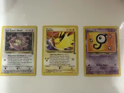 Pokemon Black Star Promo Lot. Zapdos, Unown, And Team Rocket’s Meowth. Lot Of 3. - Image 3