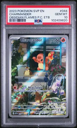 2023 POKEMON OBSIDIAN FLAMES POKEMON CENTER ETB PROMO #044 CHARMANDER PSA 10 - Image 1