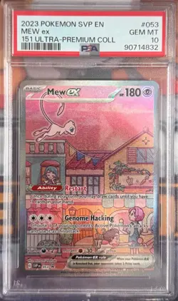 2023 POKEMON SVP EN-SV BLACK STAR PROMO 151 ULTRA PREMIUM #053 MEW EX PSA 10 - Image 1