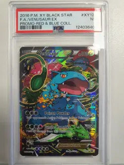 2016 Pokemon Xy Black Star Promo F.A./Venusaur Ex Promo-Red & Blue Coll. PSA 7 - Image 1
