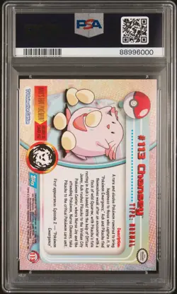 Graded PSA 9 2000 Topps Pokemon TV Animation Series 2 Foil Chansey #113 - Image 2