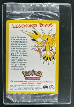 2000 Pokemon Promo Moltres Black Star Legendary Birds Sealed - Image 1
