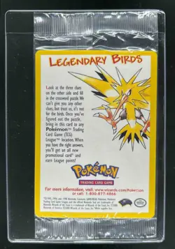 2000 Pokemon Promo Moltres Black Star Legendary Birds Sealed - Image 1