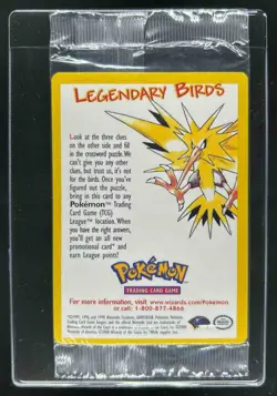 2000 Pokemon Promo Moltres Black Star Legendary Birds Sealed - Image 1