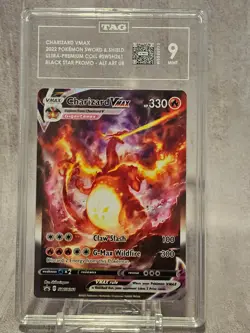Pokemon TCG Charizard VMAX Black Star Promos SWSH261 Holo Promo TAG 9 - Image 1