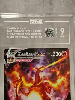 Pokemon TCG Charizard VMAX Black Star Promos SWSH261 Holo Promo TAG 9 - Image 3