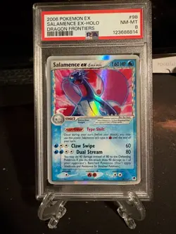 PSA 8 2006 Pokemon EX Salamence EX -Holo Dragon Frontiers #98 - Image 1