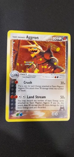 Pokemon Team Magma's Aggron Ex Team Magma vs. Team Aqua 7/95 Holo Rare 7/95 - Image 1