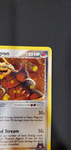 Pokemon Team Magma's Aggron Ex Team Magma vs. Team Aqua 7/95 Holo Rare 7/95 - Image 3