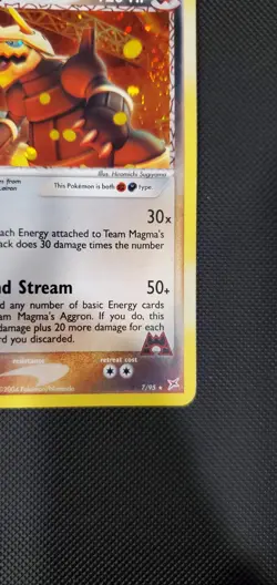 Pokemon Team Magma's Aggron Ex Team Magma vs. Team Aqua 7/95 Holo Rare 7/95 - Image 4