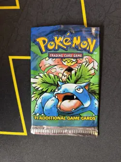 EMPTY Unlimited Base Set Pokemon Booster Pack Wrapper Collectible Venusaur Art - Image 2