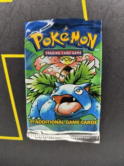 EMPTY Unlimited Base Set Pokemon Booster Pack Wrapper Collectible Venusaur Art - Image 3