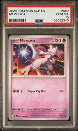 Mewtwo - 059/142 - Stellar Crown - PSA 10 - Pokemon TCG - Image 1