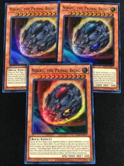 Yugioh Nibiru The Primal Being RA01-EN015 1st Super X3 (LP) - Image 1