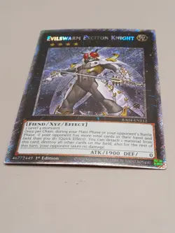 Evilswarm Exciton Knight 1st Edition Platinum Secret Rare RA04-EN212 Yu-Gi-Oh! - Image 1