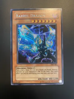 Vintage Yugioh - Barrel Dragon VB5-003 Secret Rare ASIAN Uncensored Art NM - Image 1