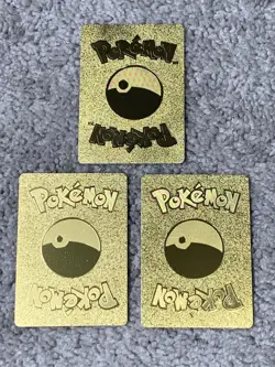Pokemon Pikachu 2 X VMax's HP310's+V HP190 Gold Foil Fan Art Cards - Image 5