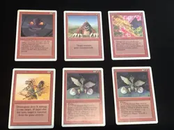 Mtg Revised Red Card Lot-44 Cards.Shivan Dragon,Goblin King.Played - Image 2