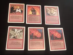 Mtg Revised Red Card Lot-44 Cards.Shivan Dragon,Goblin King.Played - Image 4