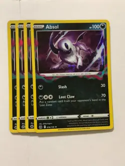 Pokemon Card Crown Zenith 4x Playset Holographic Absol 076/159 NM - Image 1