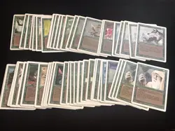 Mtg Revised Green Lot-64 Cards.birds Of Paradise,Gaea’s Liege.Played - Image 1