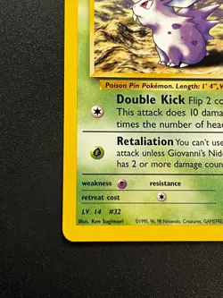 Giovanni's Nidoran 76/132 - Gym Challenge Vintage WOTC Pokemon TCG Card LP - Image 2