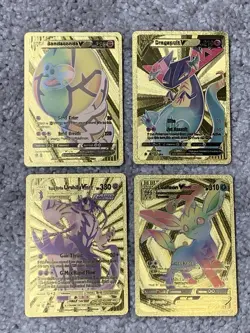 Set of 31 Pokemon Charizard,Dragonite,Snorlax+++ Gold Foil Fan Art Display Cards - Image 4