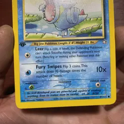 1st Edition Totodile 81/111 Neo Genesis Set Rare Vintage Pokemon Card c527 - Image 3