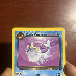 Dark Vaporeon 45/82 Team Rocket Regular Uncommon LP Vintage Pokemon Card c567 - Image 2