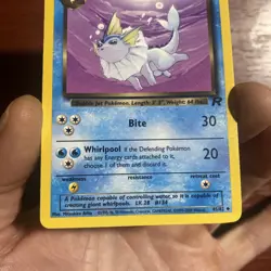 Dark Vaporeon 45/82 Team Rocket Regular Uncommon LP Vintage Pokemon Card c567 - Image 3